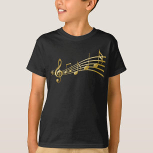 Guld- fiolnyckel tee shirt