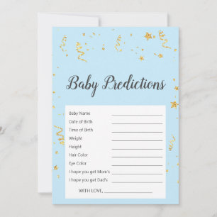 Guld Firande om det blå Baby-predikningsspelet
