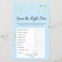 Guld Firande på Blue Gissa Höger Pris Flygblad