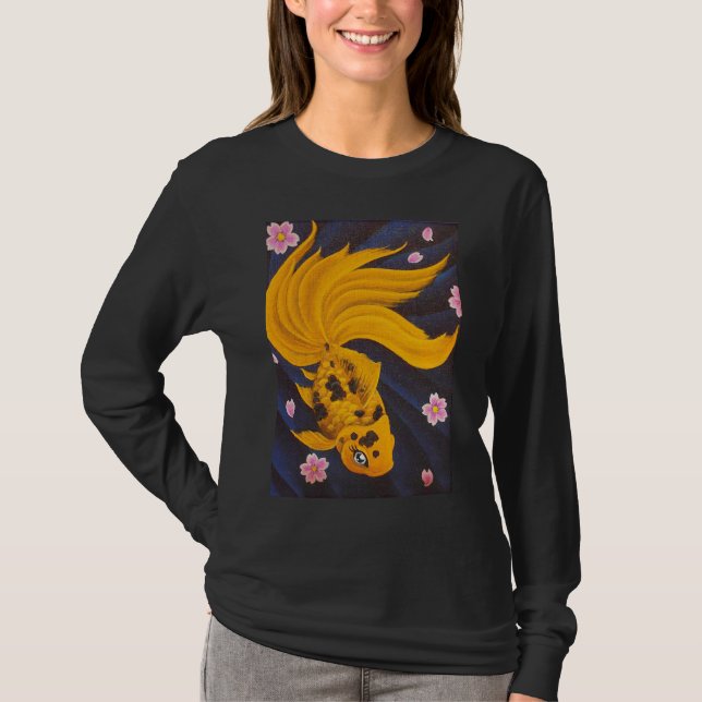 Guld- Fishie utslagsplatser Tee Shirt (Framsida)