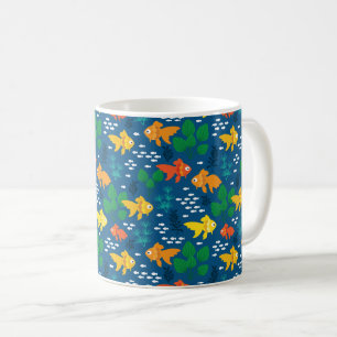 Guld Fisk i Aquarium Kaffemugg