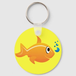 Guld- fisk Keychain Nyckelring
