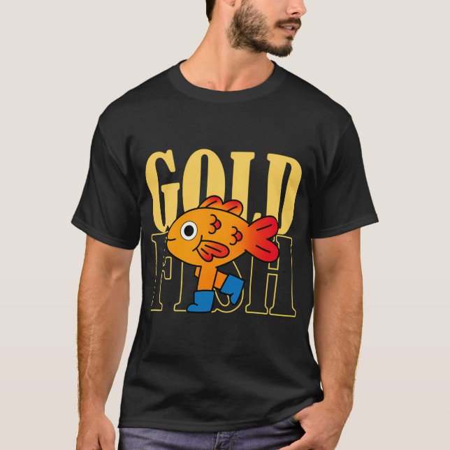 Guld fisk konst t shirt (Framsida)