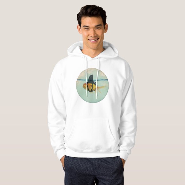Guld fisk med hajfena hoodie (Hel framsida)