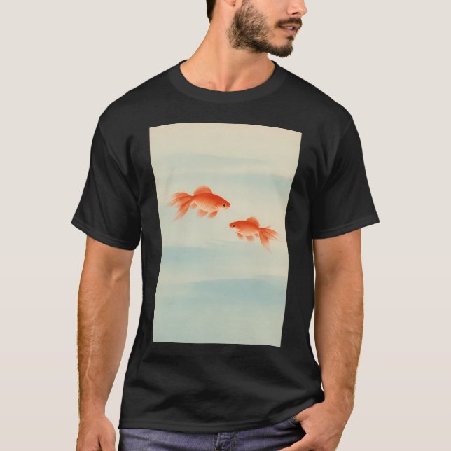 Guld fisk par — Öppet vatten Bokashi T Shirt (Framsida)