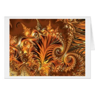 Guld- fjädrar hälsningskort