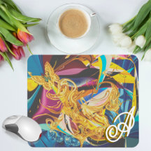 Guld Fjäril Antik Monogram Flytande Abstrakt