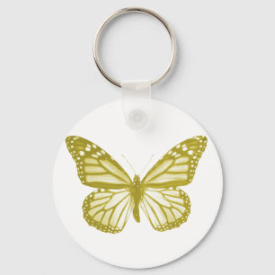 Guld- fjäril Keychain Nyckelring
