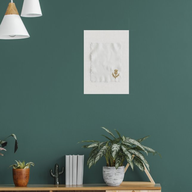 Guld fjäril Minimal botanisk affisch (Vardagsrum 1)