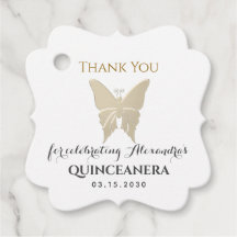 Guld Fjäril Quinceañera