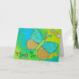 Guld- fjärilstack tack kort