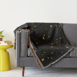 Guld Flakes Black Filt