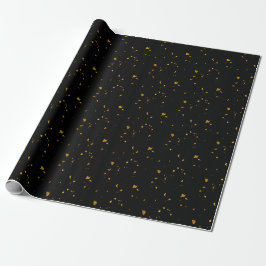 Guld Flakes Black Presentpapper