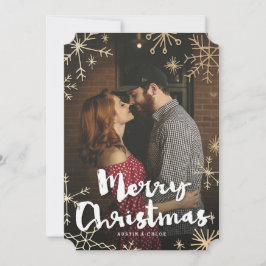 Guld Flakes jul Julkort