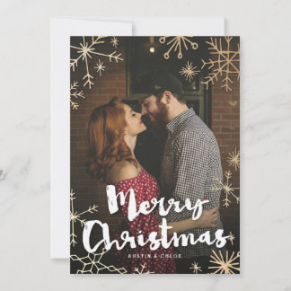 Guld Flakes jul Julkort