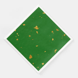 Guld Flakes och Emerald Grönt Pappersservett