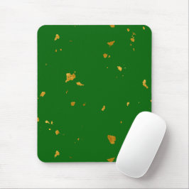 Guld Flakes på Emerald Grönt Musmatta