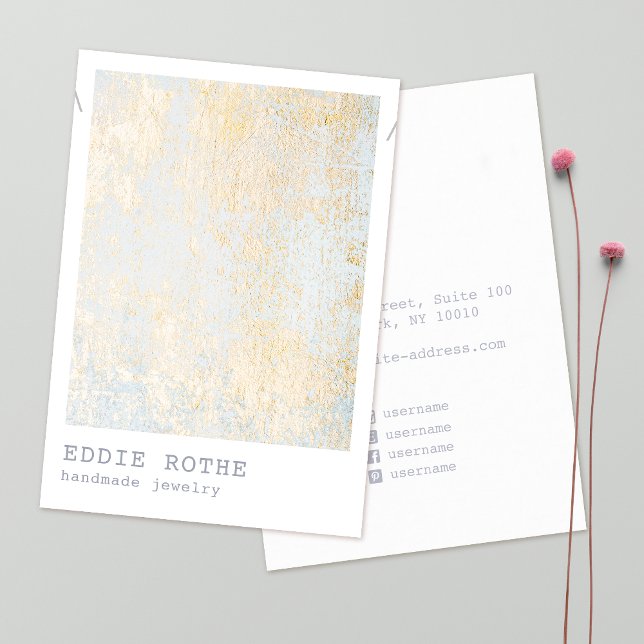 Guld Flecks Necklace Visning Affärskort Visitkort (Skapare uppladdad)