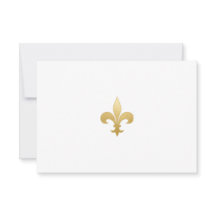 Guld Fleur-de-Lis-anteckningskort