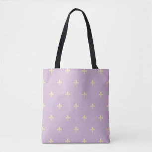 Guld Fleur-de-Lis Dusky Lilac Tygkasse