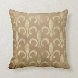 Guld Fleur de Lis Kudde
