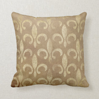 Guld Fleur de Lis Kudde
