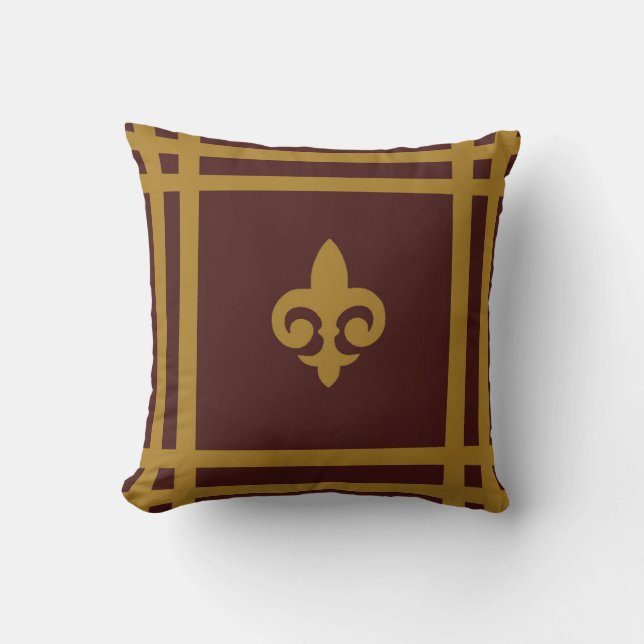 Guld Fleur-de-lis Kudde (Framsida)