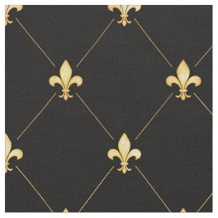 Guld Fleur-de-Lis (medelhög ) Black Tyg