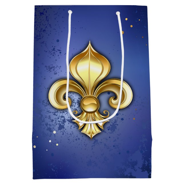 Guld Fleur de Lis på blå (Baksidan)