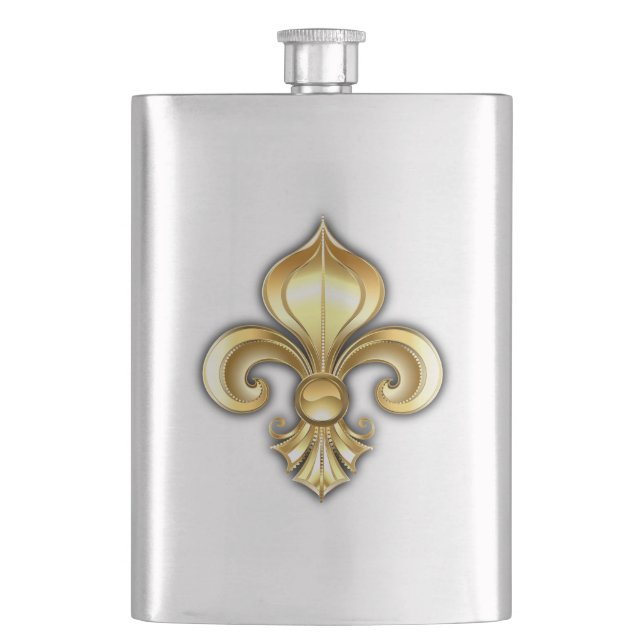 Guld Fleur de Lis på Blå Fickplunta (Framsidan)