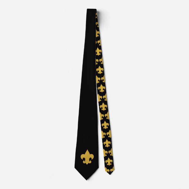 Guld Fleur De Lis på Black Slips (Framsida)