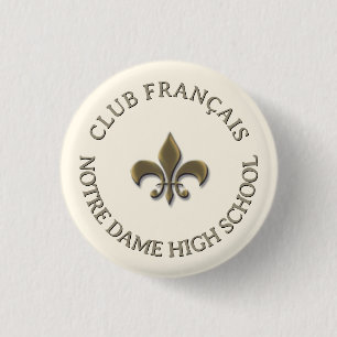 Guld Fleur de Lis Personlig Fransk Klubb Pin Knapp