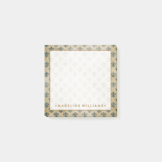 Guld Fleur-De-Lis Post-it Block