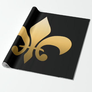 Guld Fleur de Lis Presentpapper