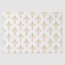 Guld fleur-de-lis sömlös mönster på vitt