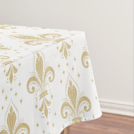 Guld fleur-de-lis sömlös mönster på vitt