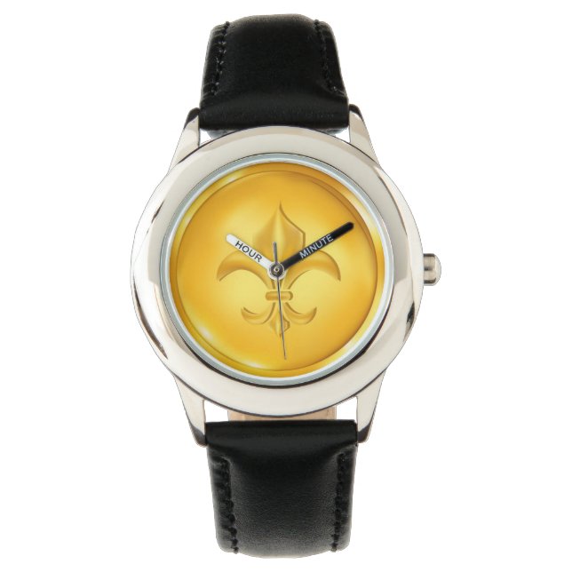 Guld Fleur De Lis - SRF Armbandsur (Framsida)