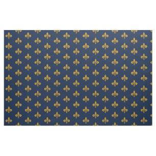Guld Fleur de Lis Tyg