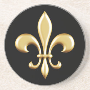 Guld- Fleur De Lis Underlägg Sandsten