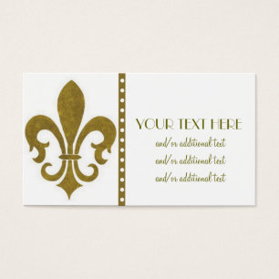 Guld Fleur De Lis Visitkort