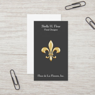 Guld- Fleur De Lis Visitkort