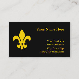 Guld Fleur de Lis Visitkort