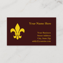 Guld Fleur de Lis Visitkort
