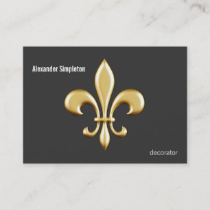 Guld- Fleur De Lis Visitkort