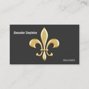 Guld- Fleur De Lis Visitkort