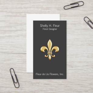 Guld- Fleur De Lis Visitkort
