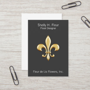 Guld- Fleur De Lis Visitkort