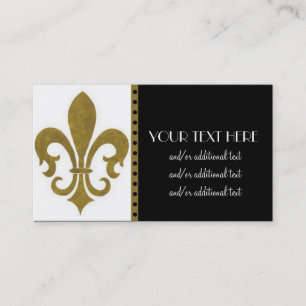 Guld Fleur De Lis Visitkort