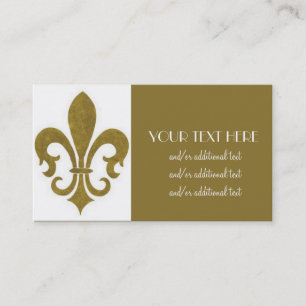 Guld Fleur De Lis Visitkort