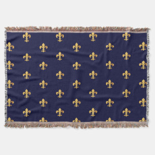 Guld Fleur de Lys Filt